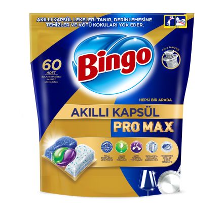 BINGO PROMAX Капсули за съдомиялна, 60 бр.