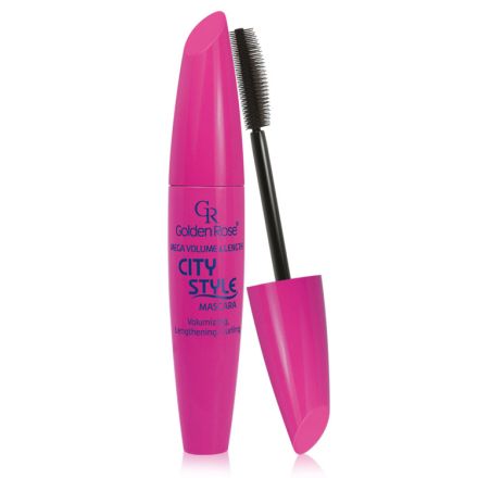 GOLDEN ROSE CITY STYLE MEGA VOLUME & LENGTH Спирала за обем и дълвина на миглите, 9 мл