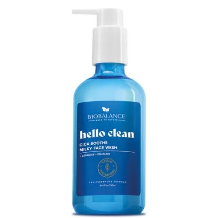 BIOBALANCE HELLO CLEAN CICA SOOTHE Измивен гел за лице с азиатска центела, 250 МЛ