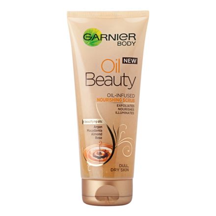 GARNIER BODY OIL BEAUTY Скраб за тяло, 200 мл.