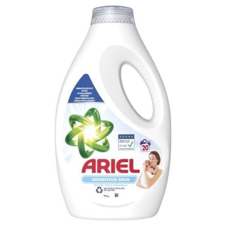 ARIEL SENSITIVE SKIN Течен перилен препарат, 20 пранета