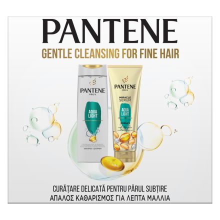 PANTENE Комплект Шампоан AQUA LIGHT, 400 мл + 3MM балсам, 200 мл