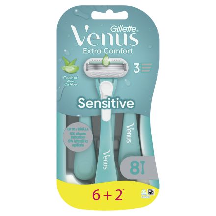 GILETTE VENUS Еднократна самобръсначка Sensitivе, 6+2 бр.