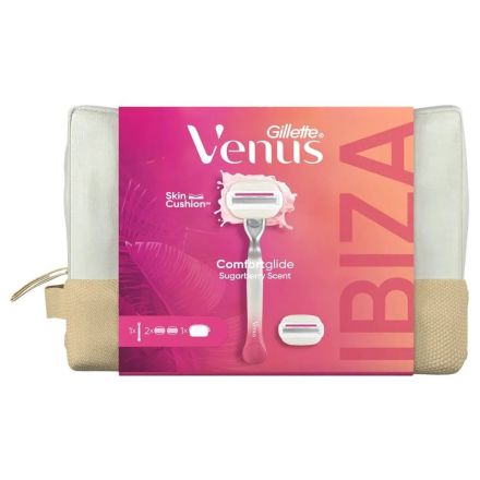 GILLETTE VENUS SUGARBERRY Комплект дамска самобръсначка+резервни ножчета с несесер