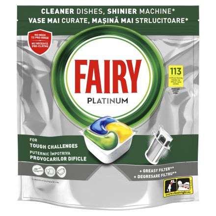 FAIRY PLATINUM Таблетки за съдомиялна, 113 бр.