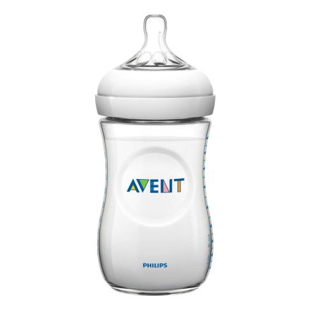 AVENT NATURAL Бебешко шише с биберон 1 м+, 2 дупки, 260 мл.