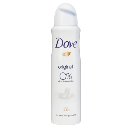 DOVE ORIGINAL Дамски део спрей 0% алуминий, 150 мл.