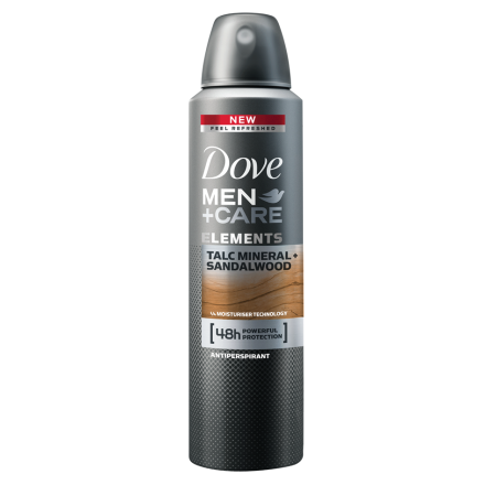 DOVE MEN +CARE Мъжки део спрей Elements Talc mineral+Sandal wood, 150 мл.