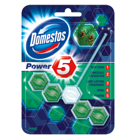 DOMESTOS POWER 5 WC ароматизатор бор, 55 гр.