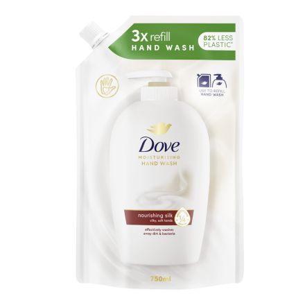 DOVE SILK Течен крем-сапун пълнитвл, 750мл.