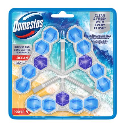 DOMESTOS POWER 5 Ароматизатор за WC Океан, 3Х50 гр.