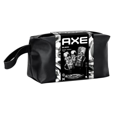 AXE BLACK Подаръчен комплект мъжки чанта  Део спрей 150 мл + Душ гел 250 мл + Део стик 50 мл