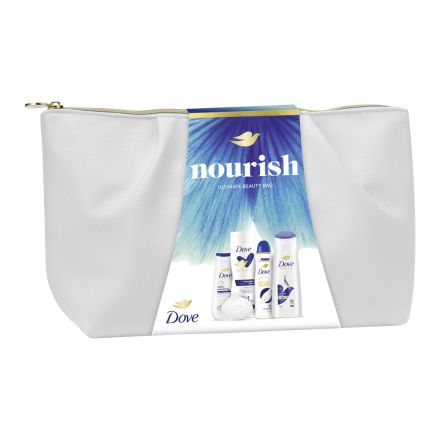 DOVE ORIGINAL Подаръчен комплект дамски голяма чанта Део Адванс 150мл+ Душ гел Адванс 225 мл + Лосион за тяло 250 мл + Сапун 90 гр + Шампоан 250мл 