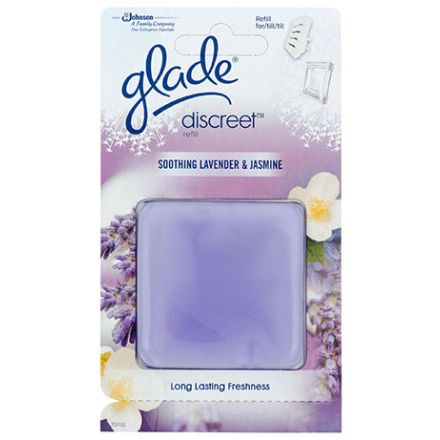 GLADE DISCREET Резерва за електрически ароматизатор SOOTHING LAVENDER&JASMINE, 8 гр.