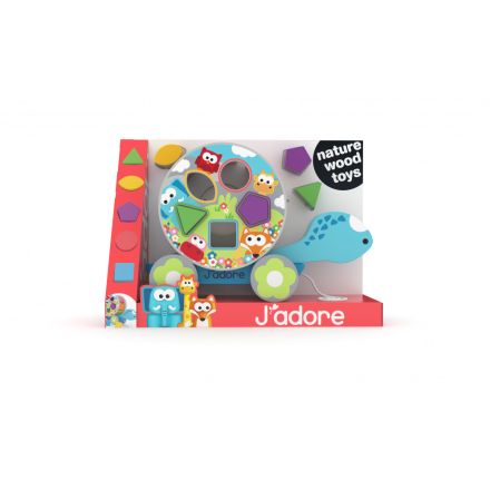 J'ADORE Дървена играчка дърпане - костенурка сортер