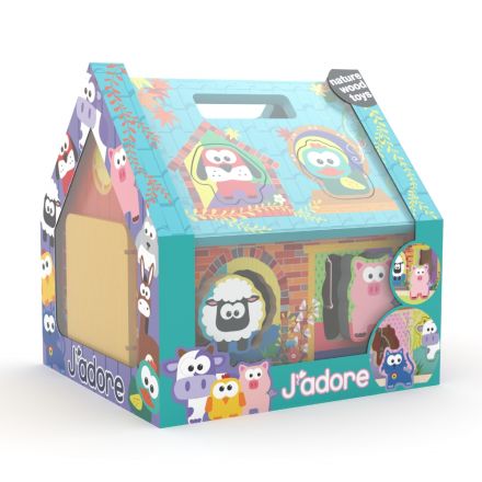 J'ADORE Дървена къща сортер - ферма, 18+М