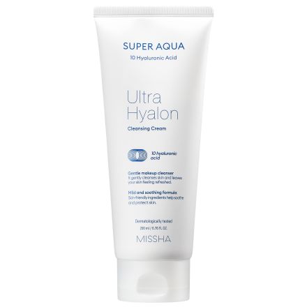 MISSHA SUPER AQUA ULTRA HYALRON CLEANSING Крем, 200мл.