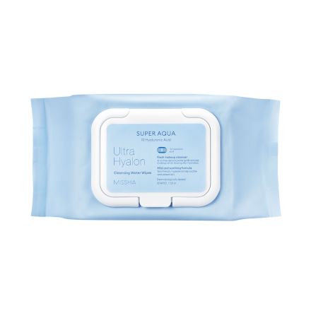MISSHA ULTRA HYALRON WATER IN TISSUE Почистващи кърпички за грим, 30бр.