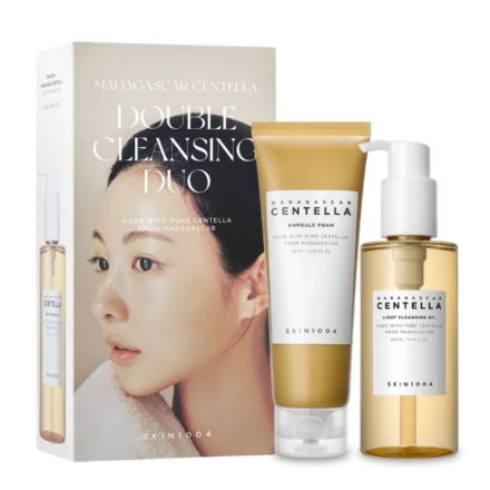 SKIN1004 MADAGASCAR CENTELLA DOUBLE CLEANSING DUO Комплект почистващо олио за лице, 200мл. + почистваща пяна, 125мл.