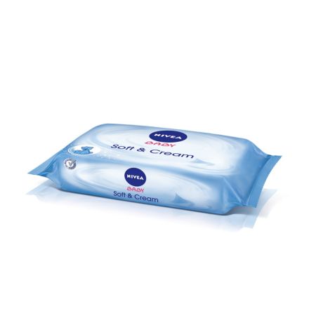 NIVEA BABY SOFT & CREAM Кърпички с мек крем, 63 бр