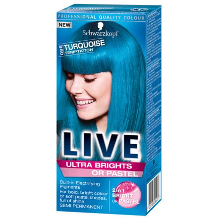 LIVE ULTRA BRIGHTS Боя за коса 096 Turquoise temptation