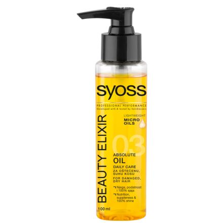 SYOSS BEAUTY ELIXIR Масло за суха и увредена коса, 100 мл.