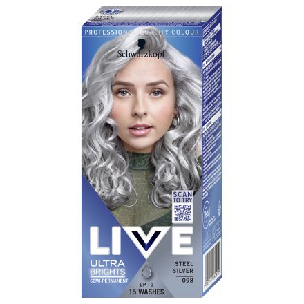 LIVE ULTRA BRIGHTS Боя за коса 098 Steel Silver