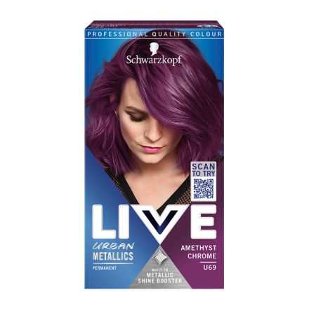 LIVE URBAN METALLICS Боя за коса U69 Amethyst chrome