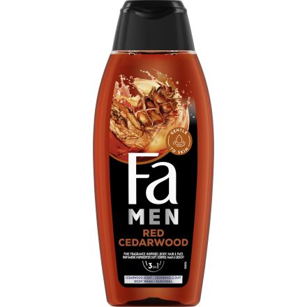 FA MEN Душ гел  2в1 за тяло и коса с аромат на червен кедър, 400 мл