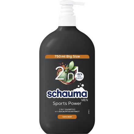 SCHAUMA MEN SPORTS POWER Шампоан за коса, 750 мл.