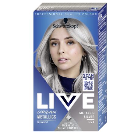 LIVE URBAN METALLICS METALLIC SILVER Боя за коса U71