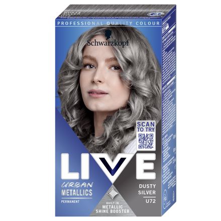 LIVE URBAN METALLICS Боя за коса U72 Dusty silver
