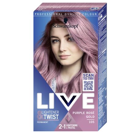 LIVE COLOR LIGHTENER +TWIST Боя за коса 105 Purple Rose Gold