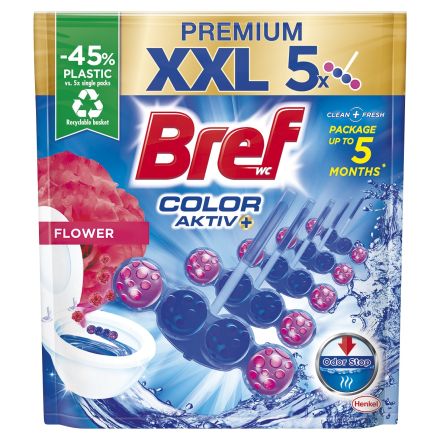 BREF COLOR AKTIV  FLOWER WC Тоалетни блокчета,  5Х50гр.