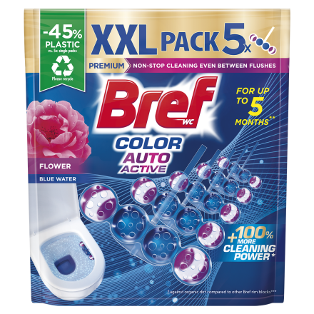 BREF COLOR AKTIV  FLOWER WC Тоалетни блокчета,  5Х50гр.