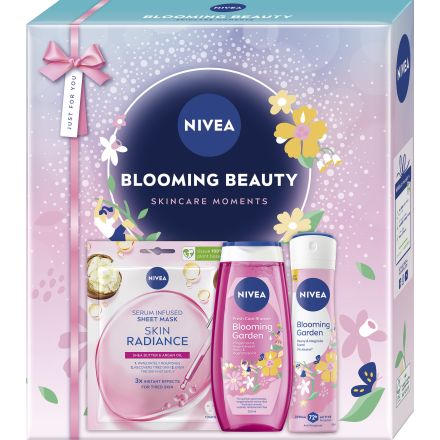 NIVEA BLOOMING BEAUTY Подаръчен комплект душ гел, део спрей,маска