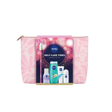 NIVEA SELF-CARE VIBES Подаръчн комплект миеларна вода, душ гел, универсален крем, рол он