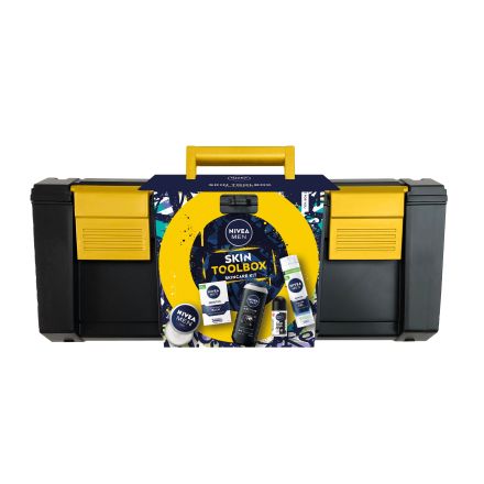 NIVEA MEN SKIN TOOLBOX Подаръчен комплект душ гел,пяна, рол он, афтършейв, крем