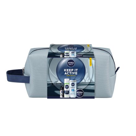 NIVEA MEN KEEP IT ACTIVE Подаръчен комплект душ гел, пяна, рол он, крем