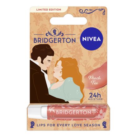 NIVEA BRIDGERTON Балсам за устни праскова и чай, 4,8г.
