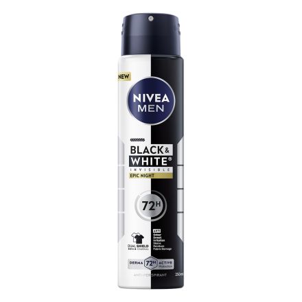 NIVEA MEN INVISIBLE ON BLACK&WHITE EPIC NIGHT Део спрей, 250мл.