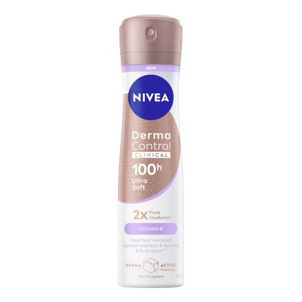 NIVEA DEO DERMA CONTROL CLINICAL ULTRA SOFT Дамски део спрей, 150мл.