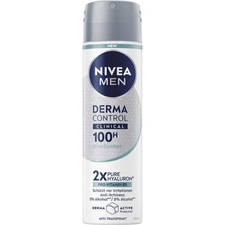 NIVEA MEN DEO DERMA CONTROL CLINICAL ULTRA COMFORT Мъжки део спрей, 150мл.