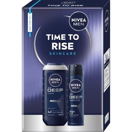 NIVEA MEN TIME TO RISE Комплект душ гел, део спрей, 