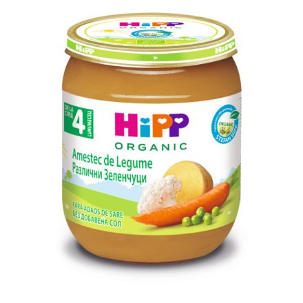 HIPP BIO Пюре различни зеленчуци 4013, 125 гр 