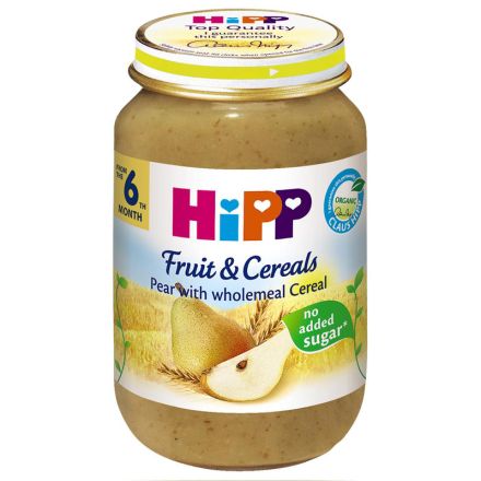 HIPP BIO Пюре пълнозърнеста каша от круша 4723, 190 гр 