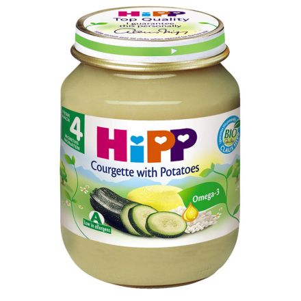 HIPP BIO Пюре тиквички и картофи 4022, 125 гр 