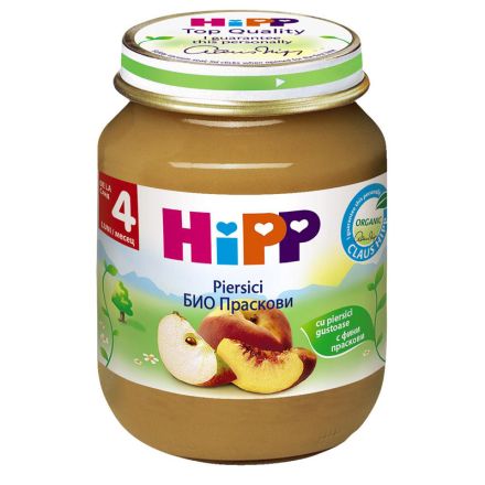 HIPP BIO Пюре Праскови 4+месеца 4202, 125 г