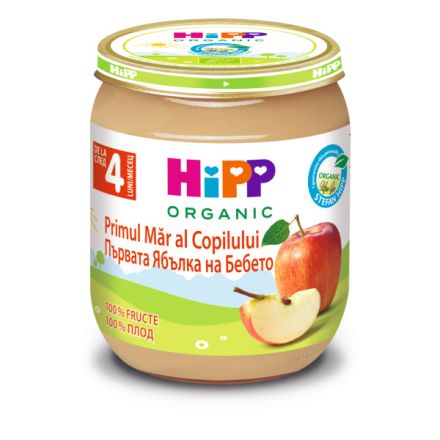 HIPP BIO Пюре Ябълки 4+месеца 4233, 125 г