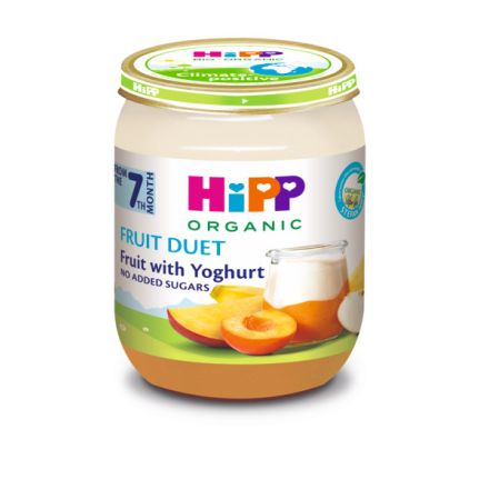 HIPP BIO Пюре плодов дует йогурт с плодове 5475, 160 гр